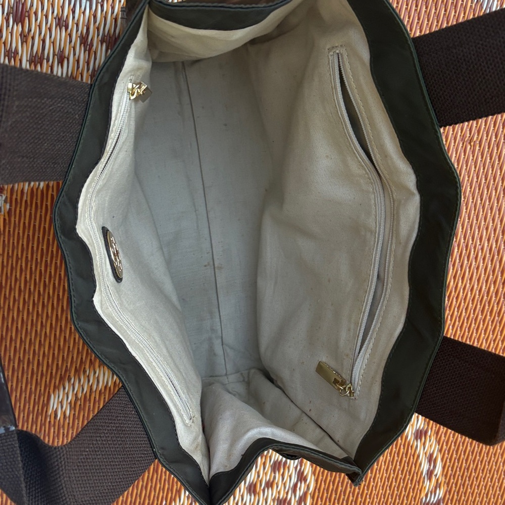 Tory Burch Black Nylon & Rubber Messenger Tote - Picture 4 of 5